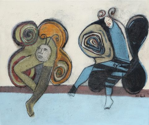 2024 no 7 The butterflies 100 x 120 cm gem tech zonder lijst